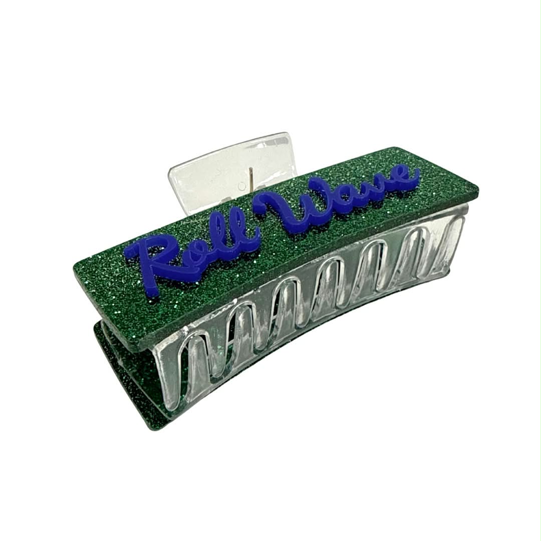 Roll Wave Glitter Claw Clip