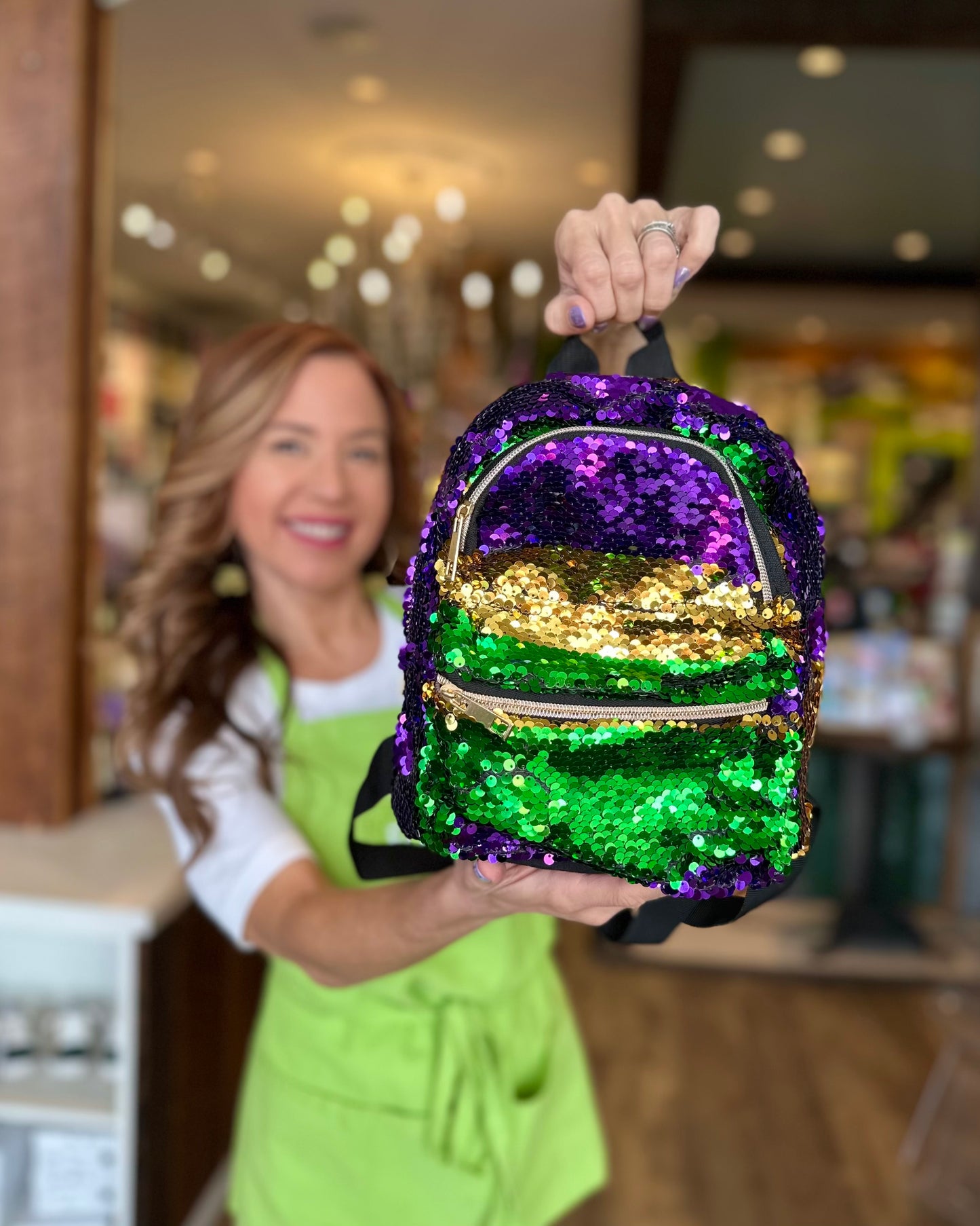 Mardi Gras Sequin Backpack