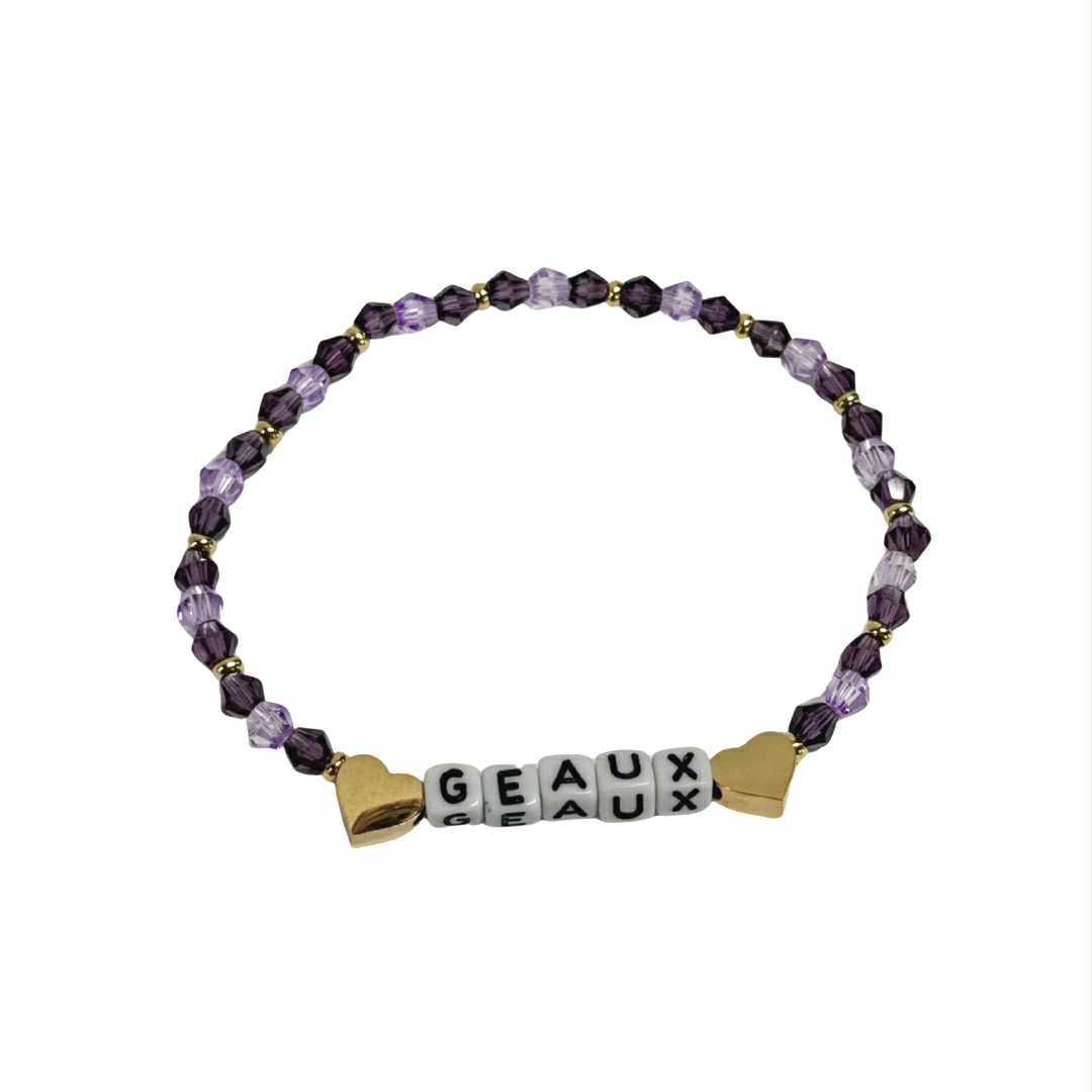 Geaux Beaded Bracelet