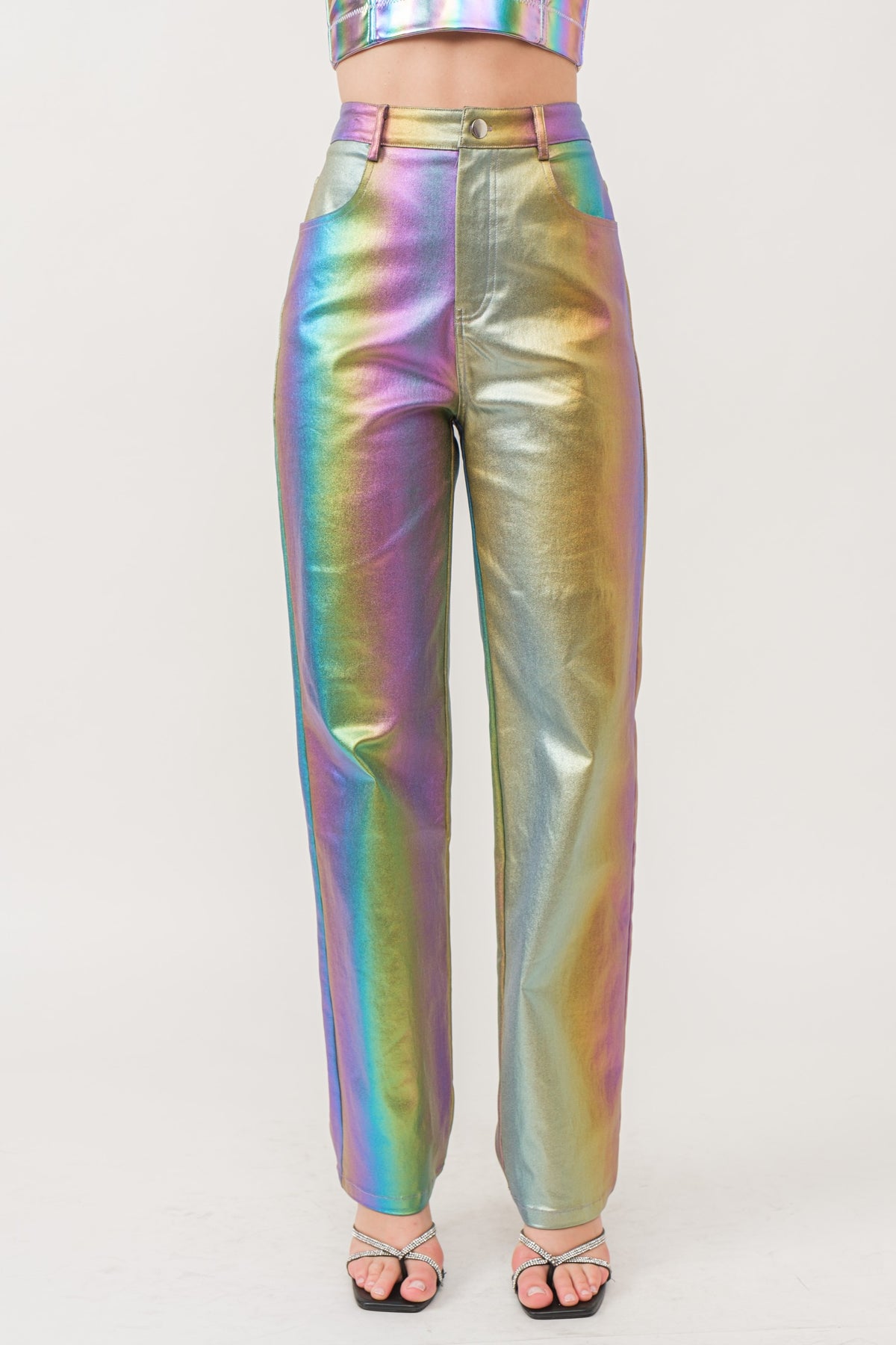 Metallic Rainbow Pants