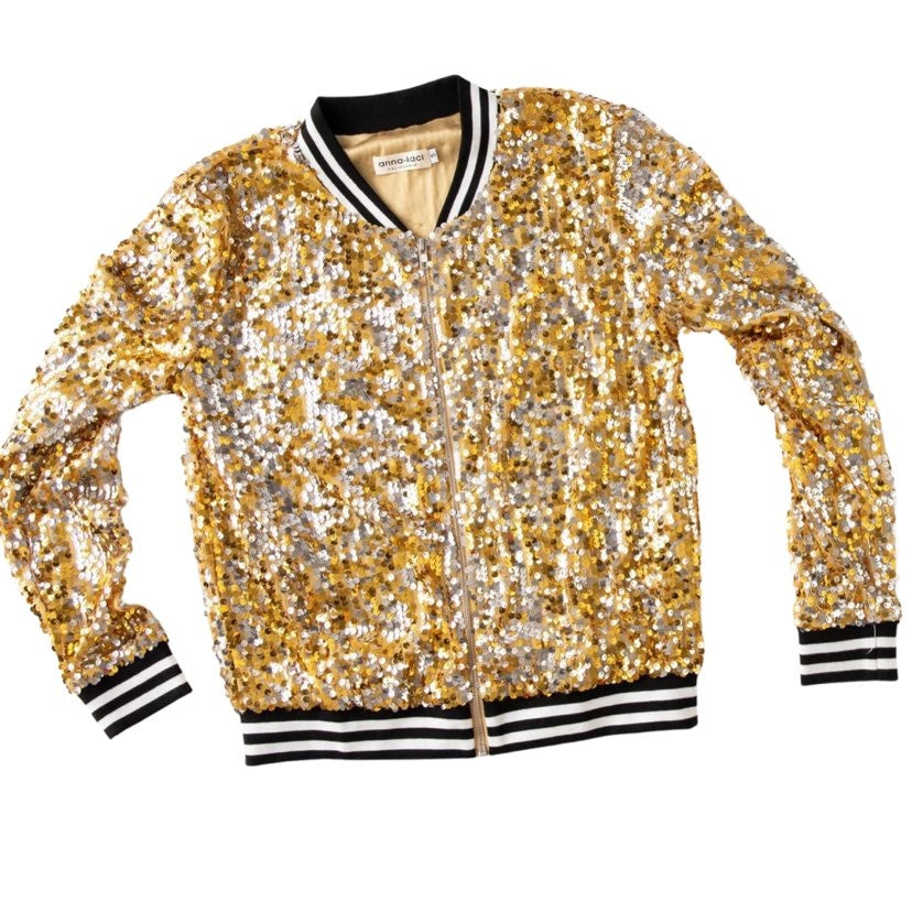 Gold Sequin Jacket Fleurty Girl Gold Sequin Jacket Fleurty Girl