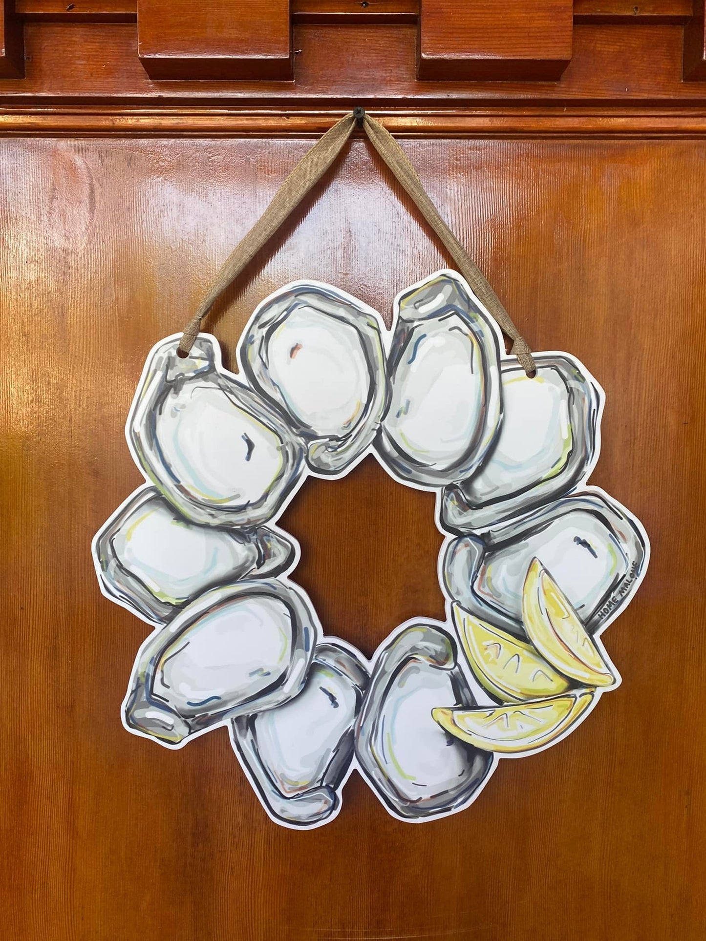 Oyster Wreath Door Hanger