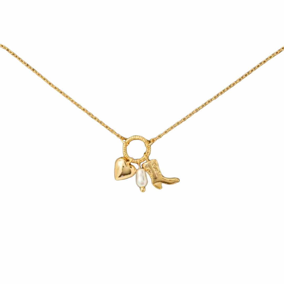 Western Boot Charm Necklace