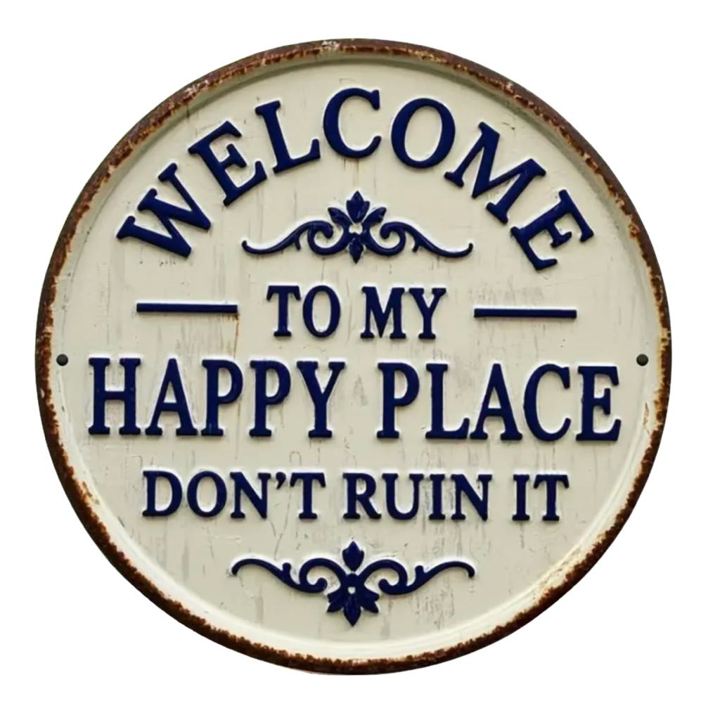 Happy Place Don't Ruin It Wall Art