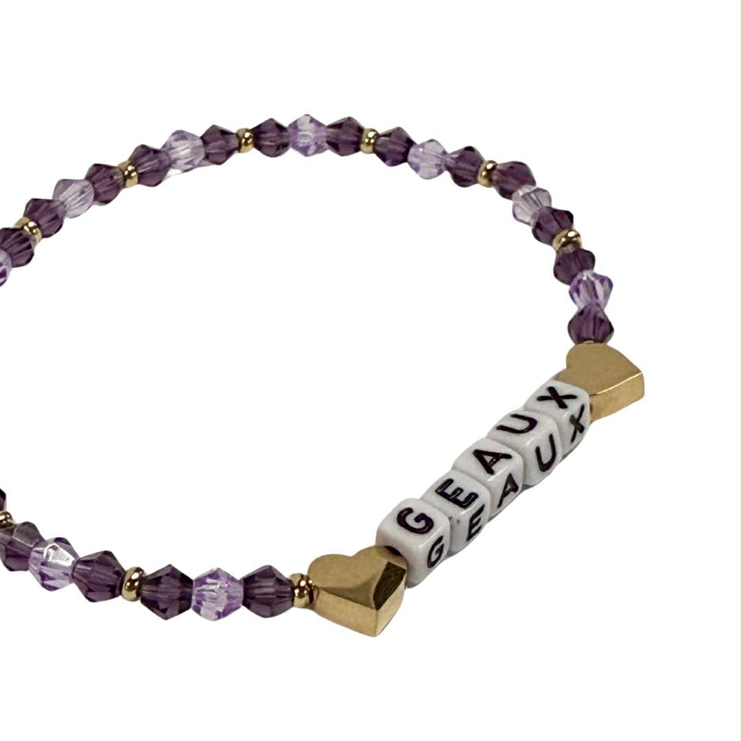 Geaux Beaded Bracelet