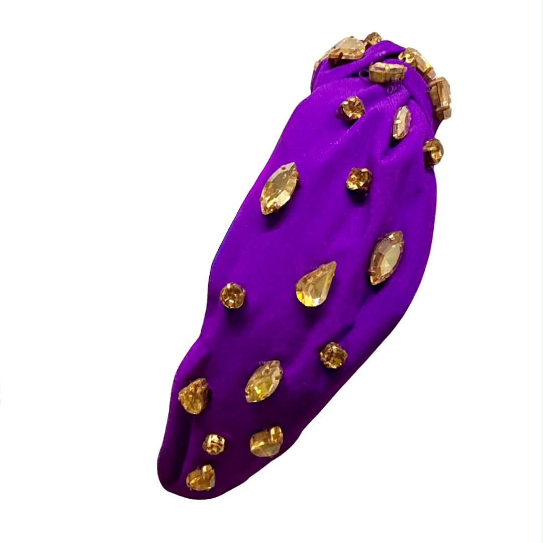 Purple & Gold Gem Hedband
