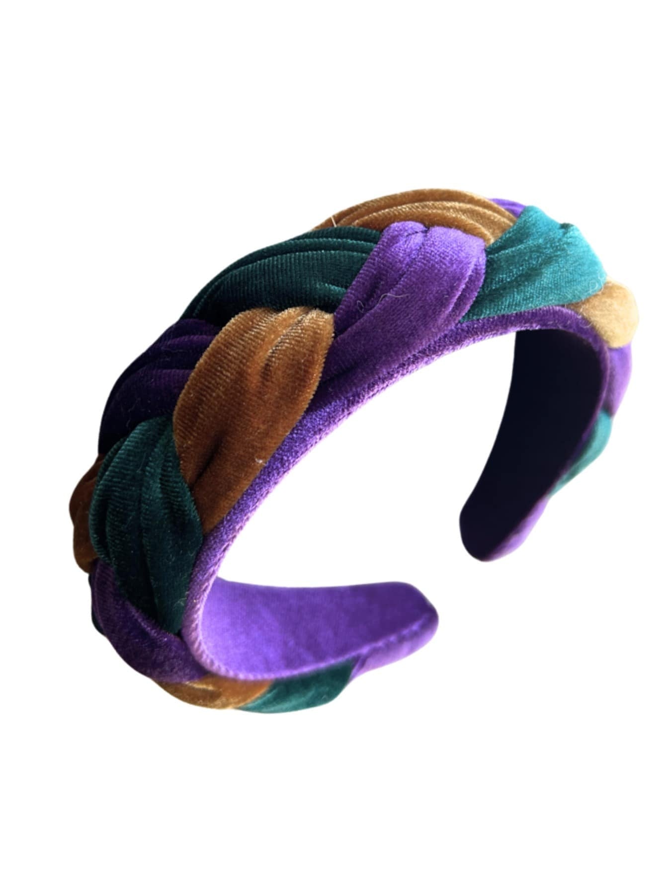 Mardi Gras Braided Velvet Headband