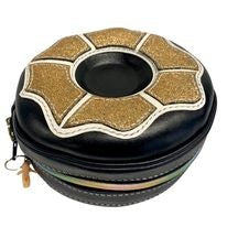 Handmade King Cake Purse, Black & Gold