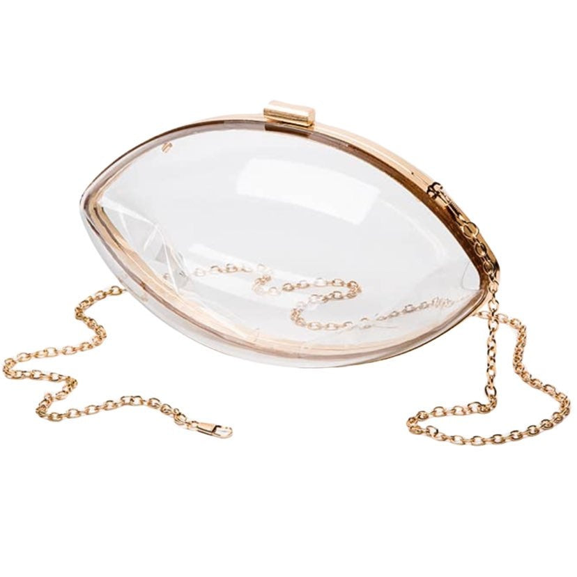Acrylic Football clear Purse