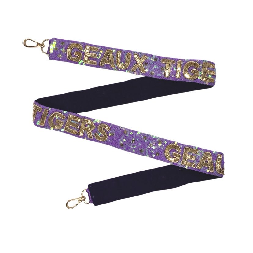 Geaux Tigers Sequin Purse Strap