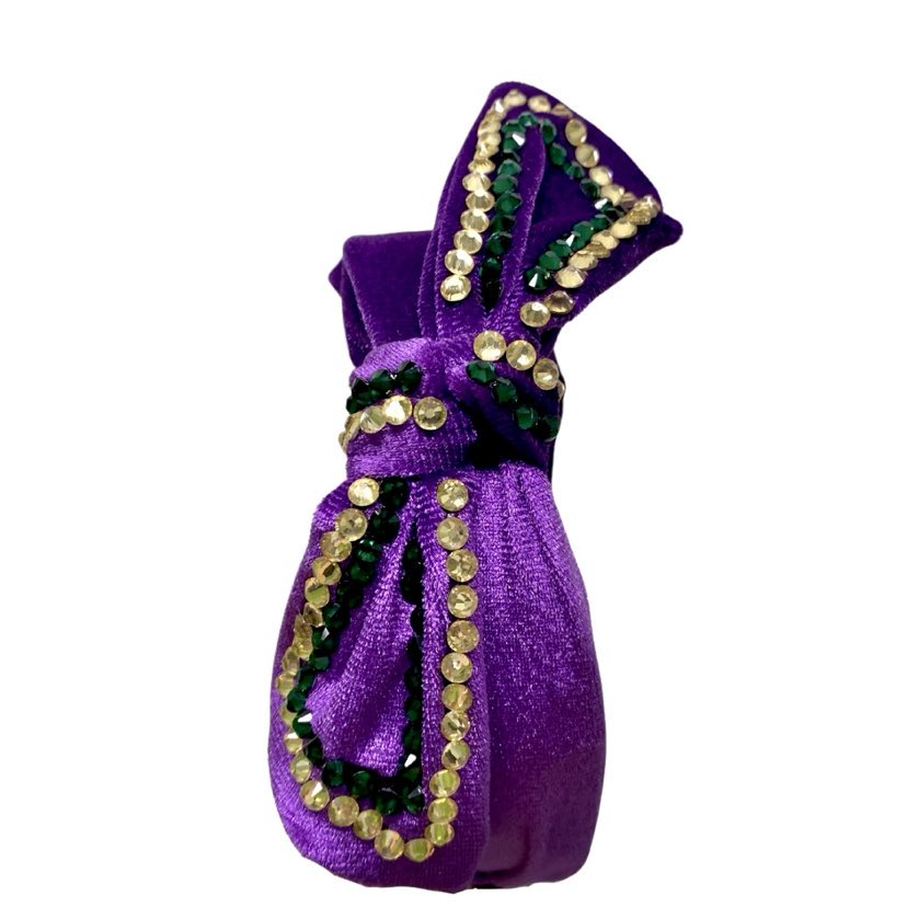 Purple Gem Bow Headband