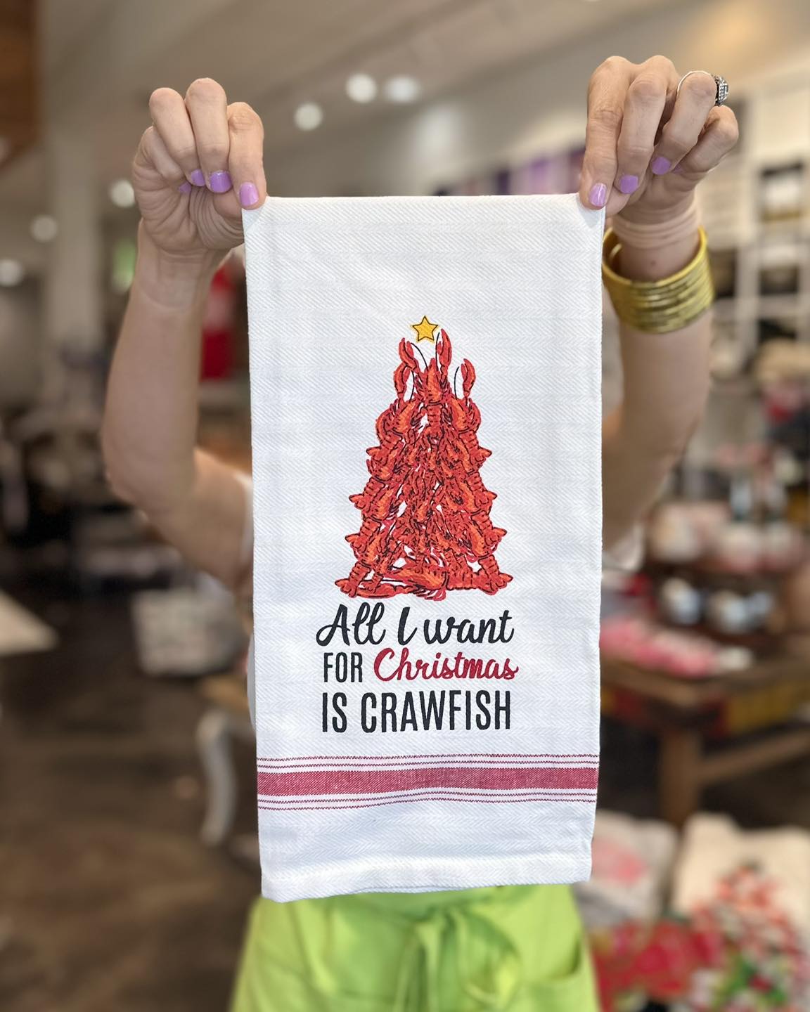 Crawfish Christmas Tree Towel