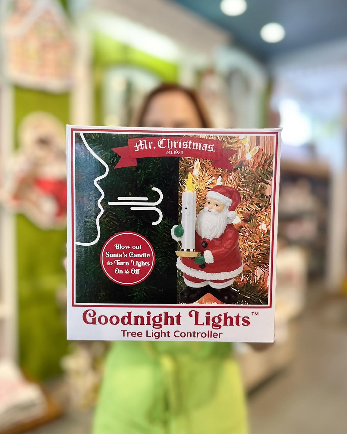 Goodnight Lights Santa Ornament