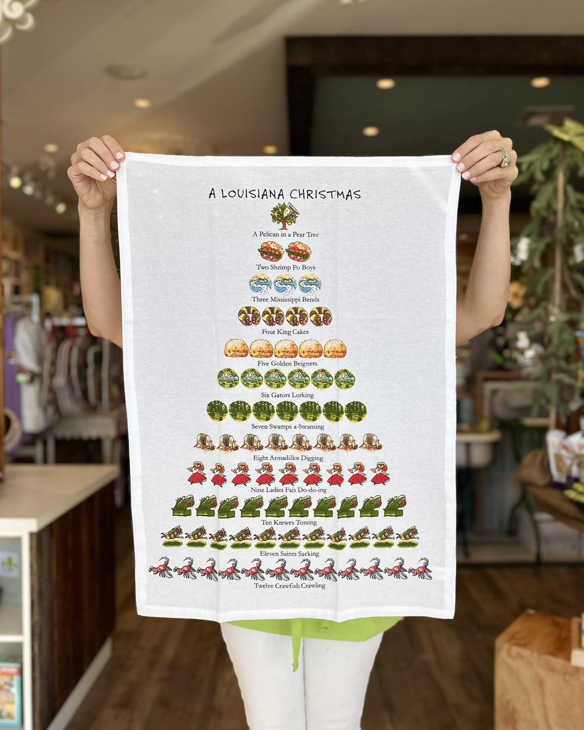 Louisiana Christmas Towel