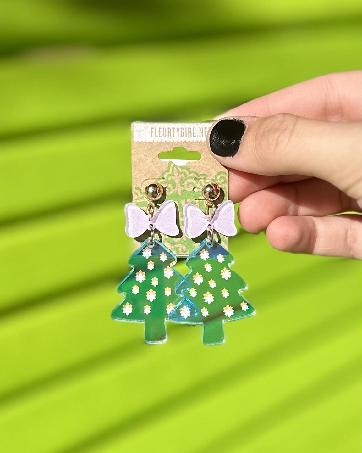 Iridescent Tree Earrings
