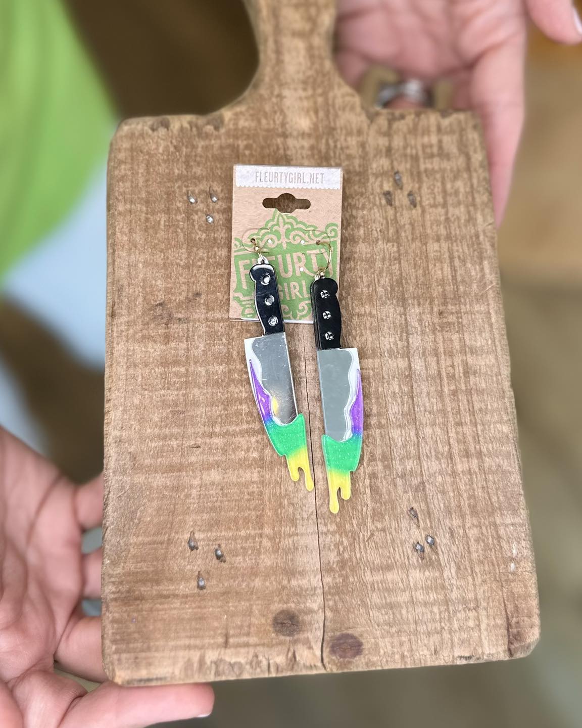 King Cake Knife Earrings