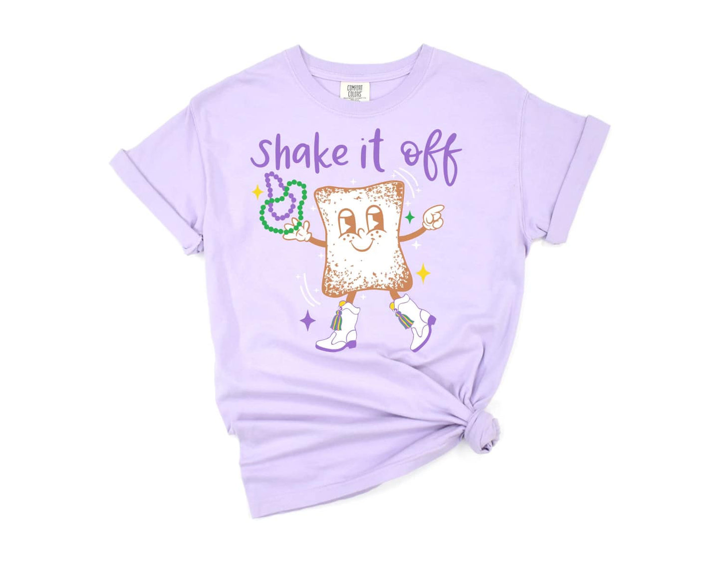 Mardi Gras Shake it Off Beignet Tee