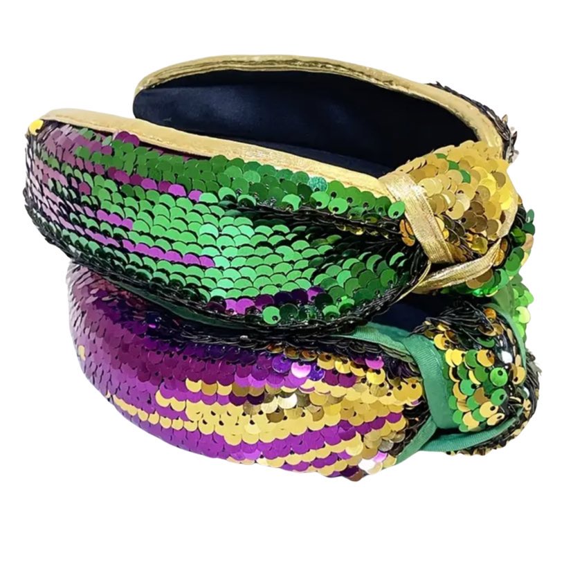 Mardi Gras Sequin Headband