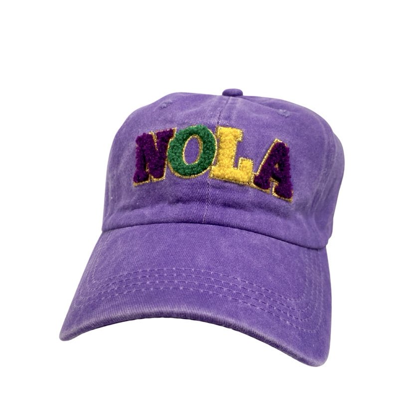 Mardi Gras NOLA Patch Hat, Purple