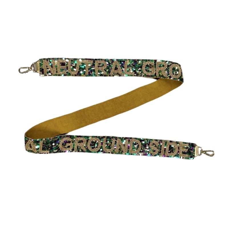 Neutral Ground Side Sequin Purse Strap