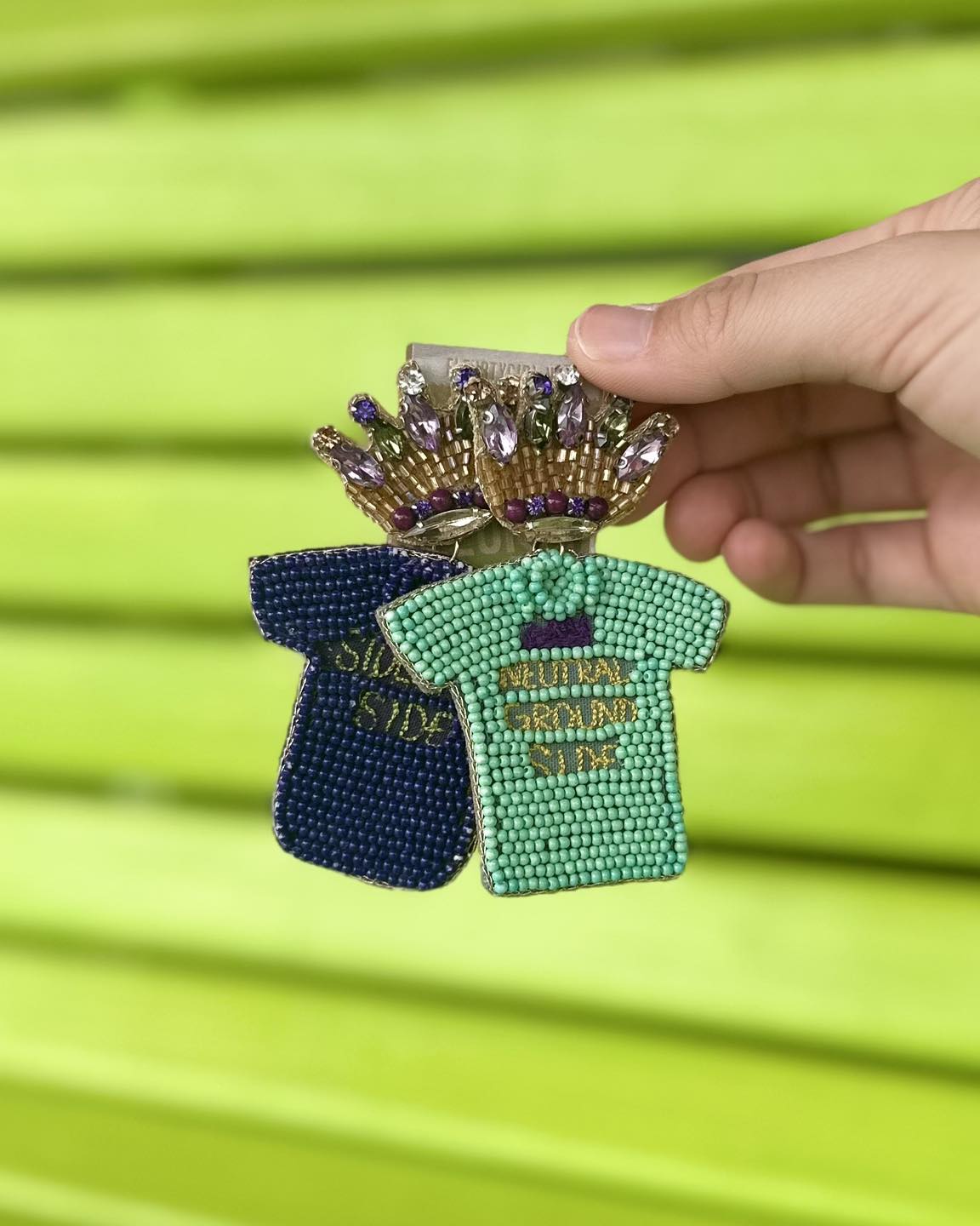 Neutral Ground Sidewalk Side Beaded Earrings