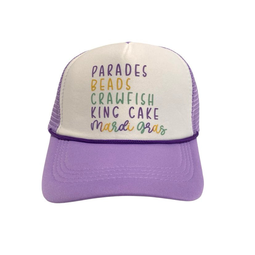 Parades Beads Crawfish Trucker Hat