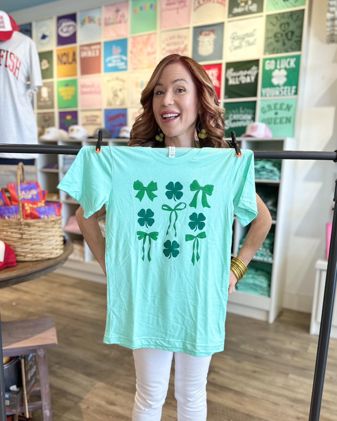 St Patrick's Coquette Bow Tee
