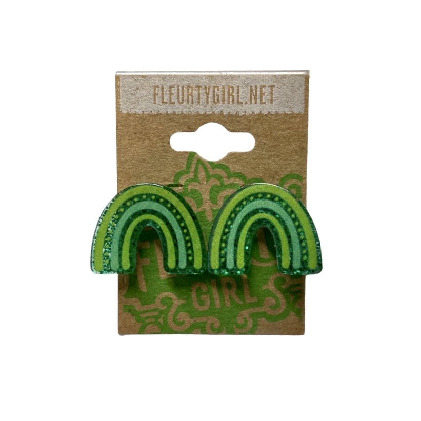 St Patrick's Day Glitter Stud Earrings
