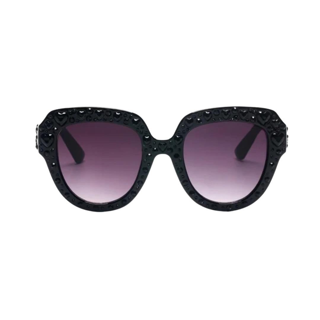 Rhinestone & Heart Sunglasses