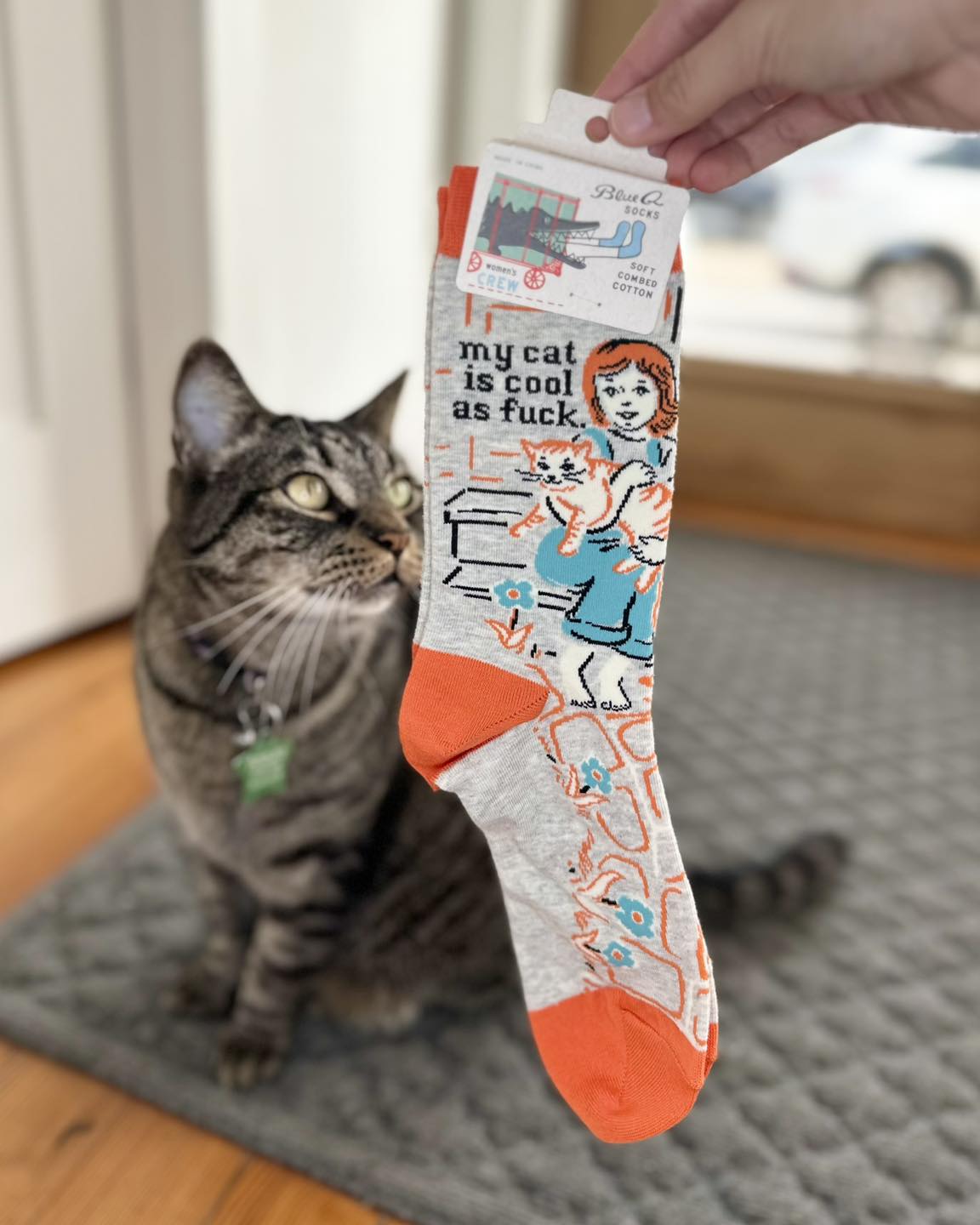 My Cat Is Cool AF Crew Socks