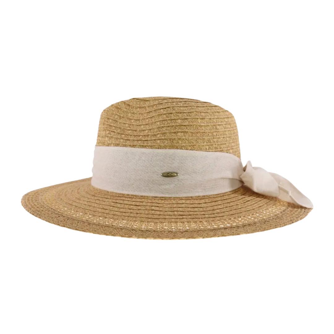 Bow Trim Straw Hat