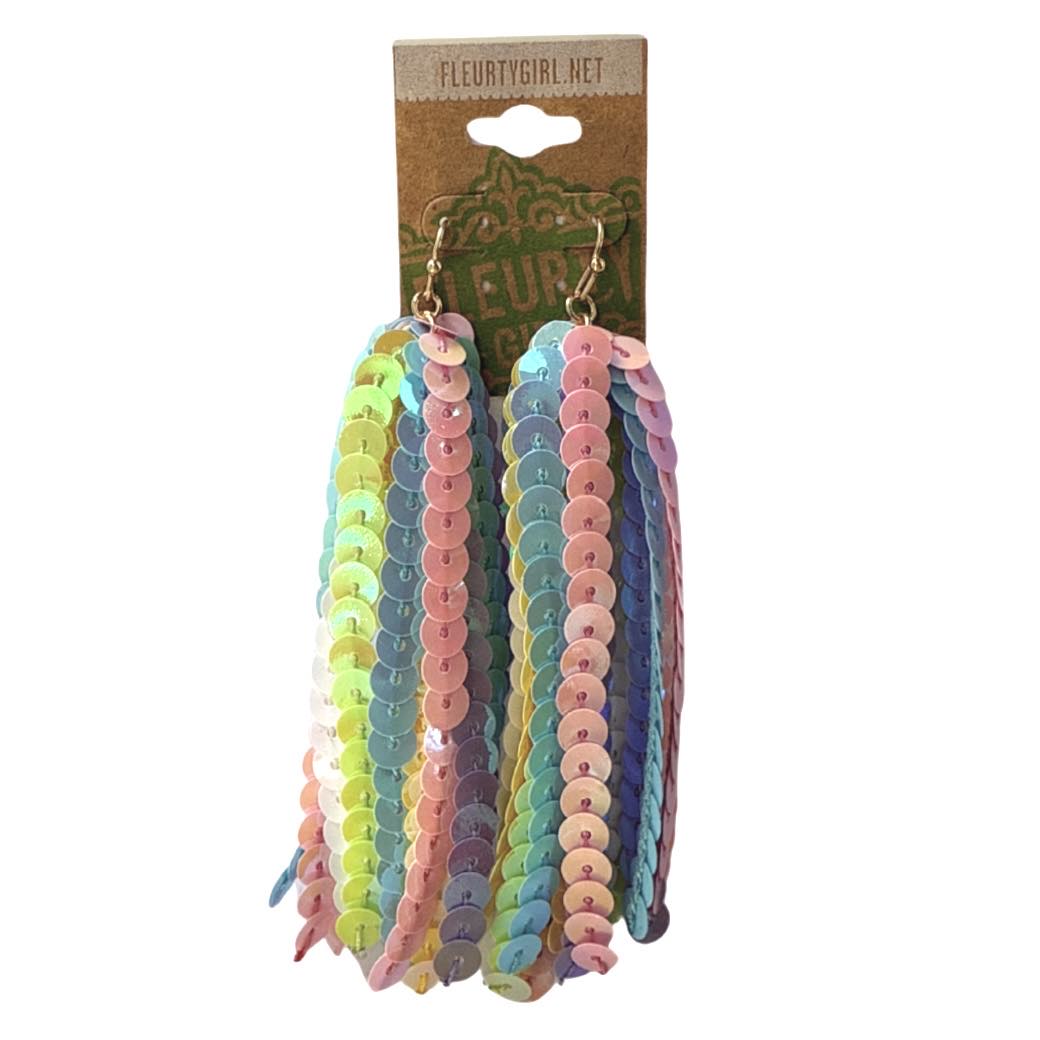 Easter Sequin Tassel Earrings