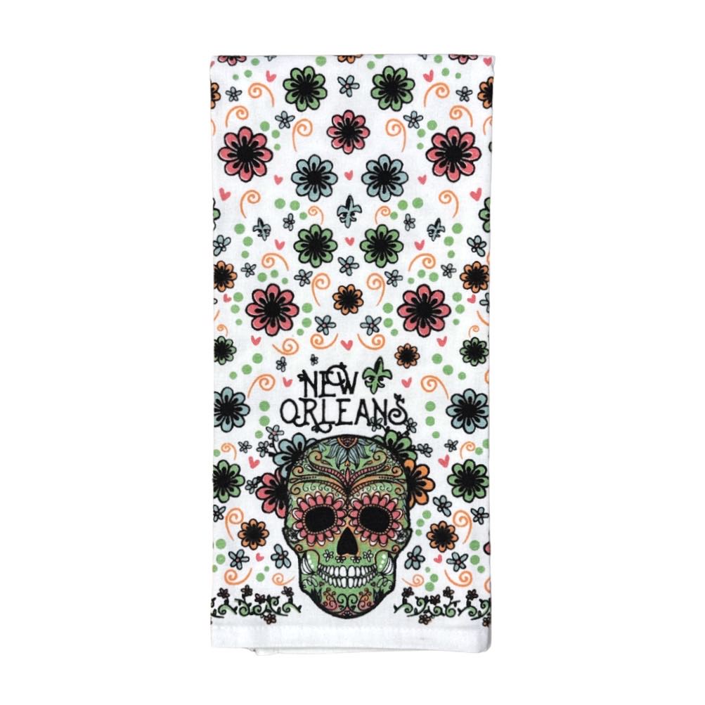 Floral Sugar Skull Towel