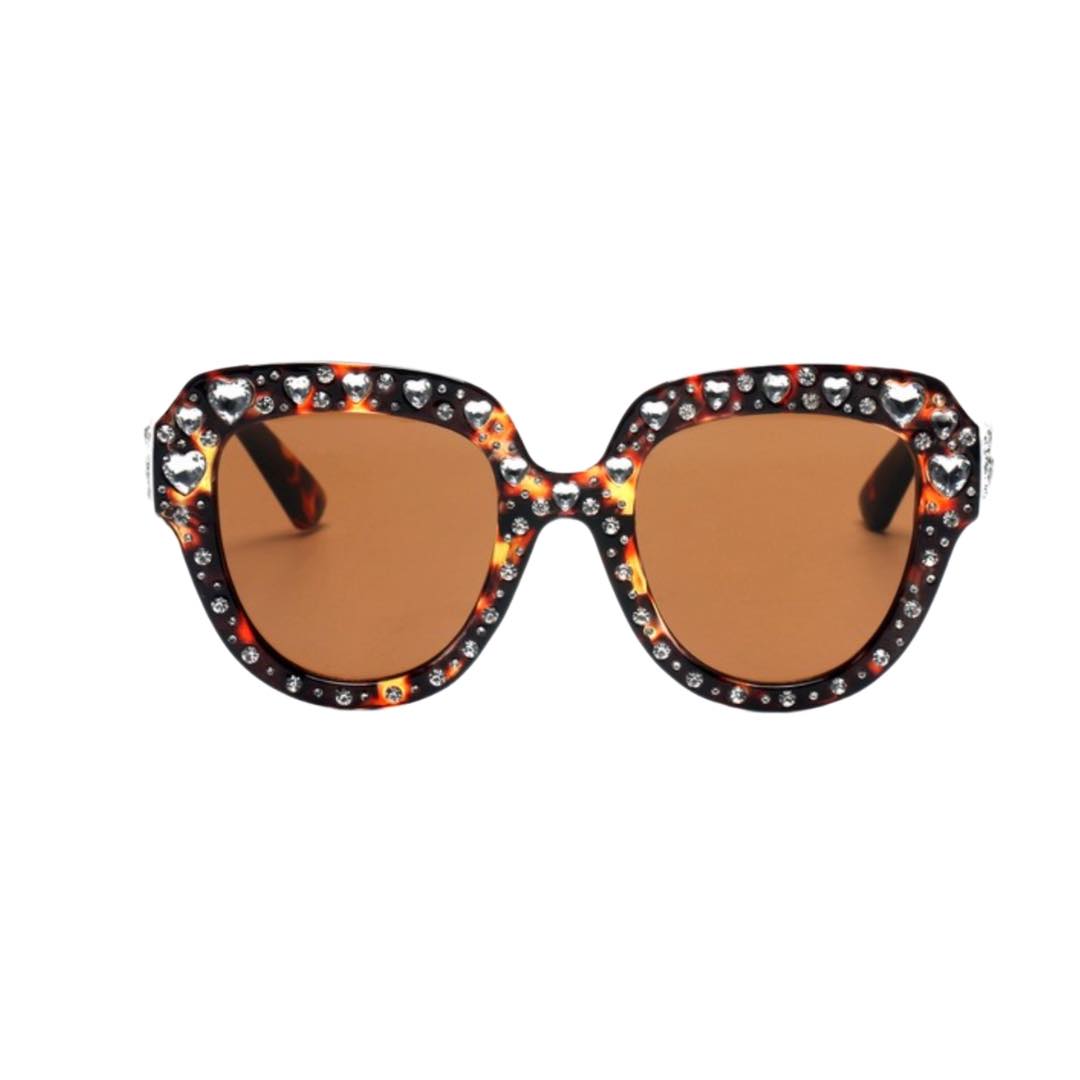 Rhinestone & Heart Sunglasses