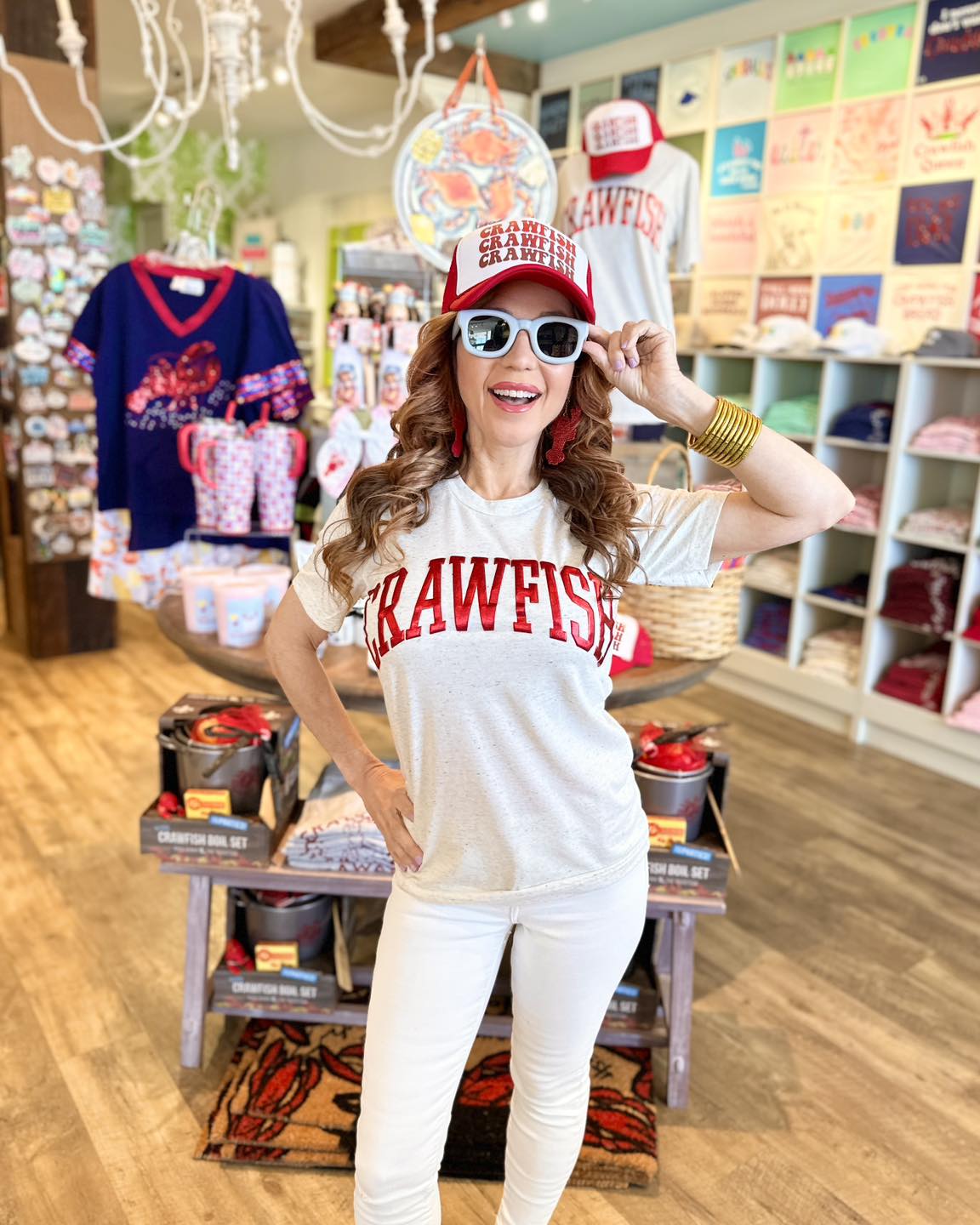 Crawfish Repeat Trucker Hat