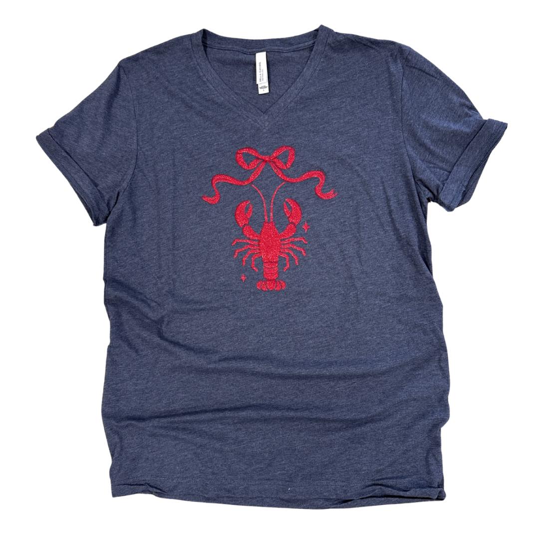 Puff Crawfish Ribbon V-neck