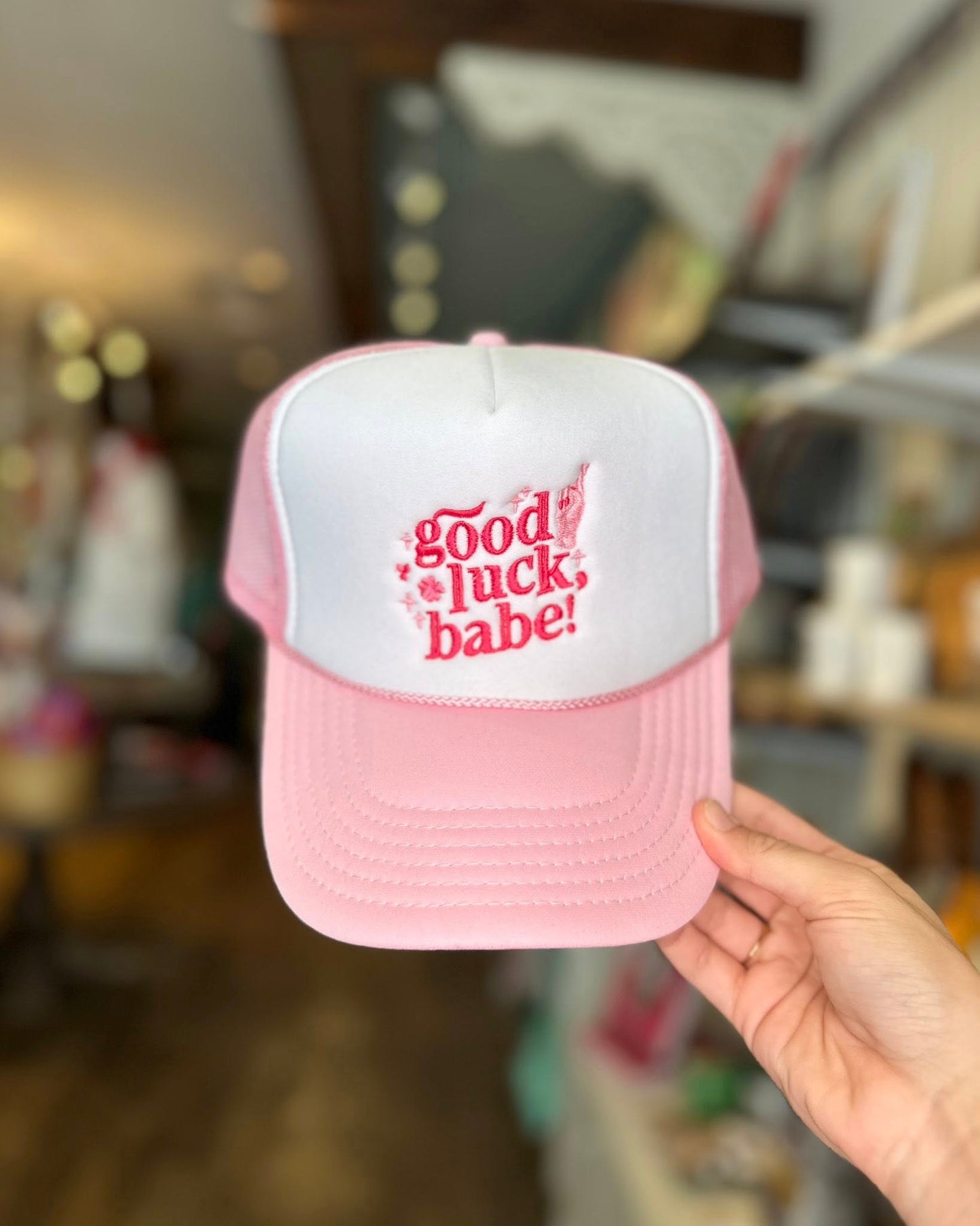 Good Luck Babe Trucker Hat