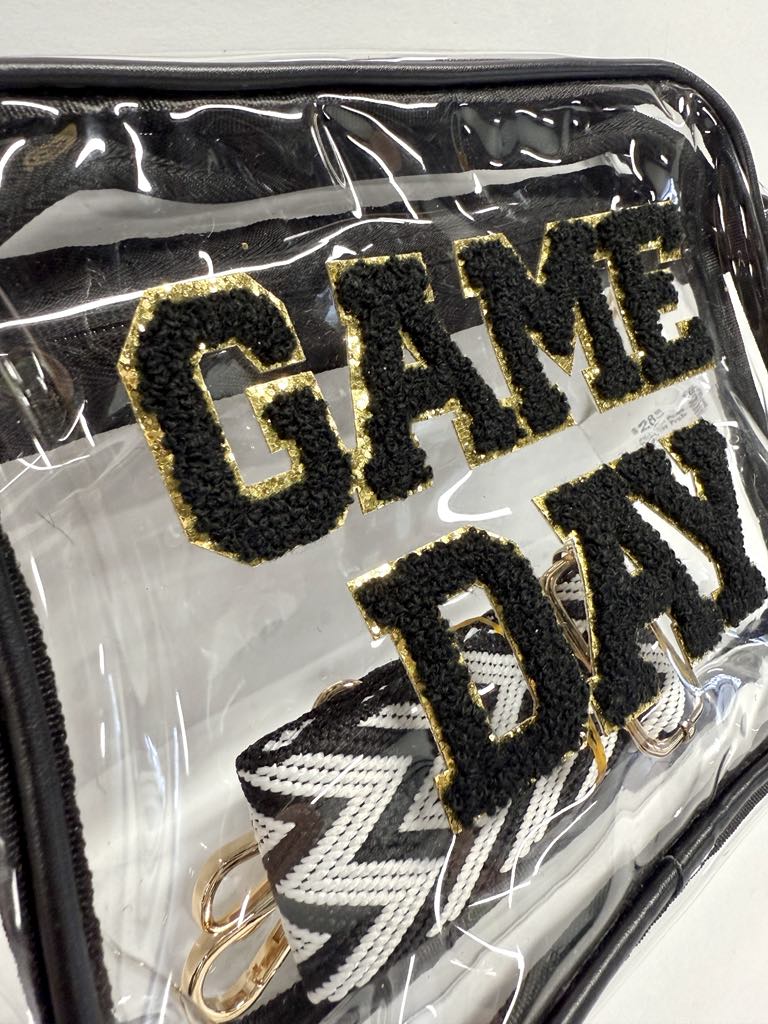 Game Day Patch Clear Bag, Black