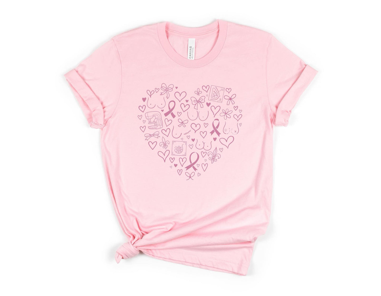 Breast Cancer Awareness Heart Tee