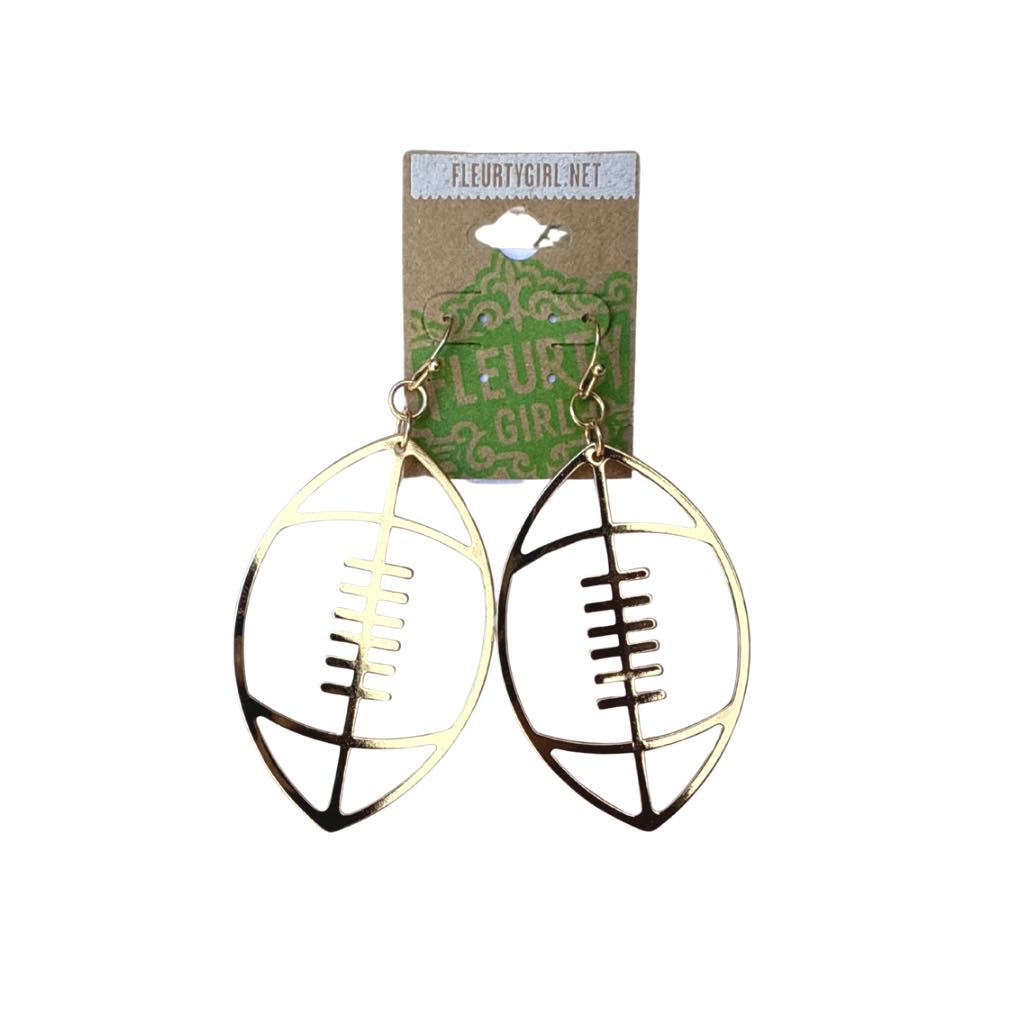 Open Football Earrings