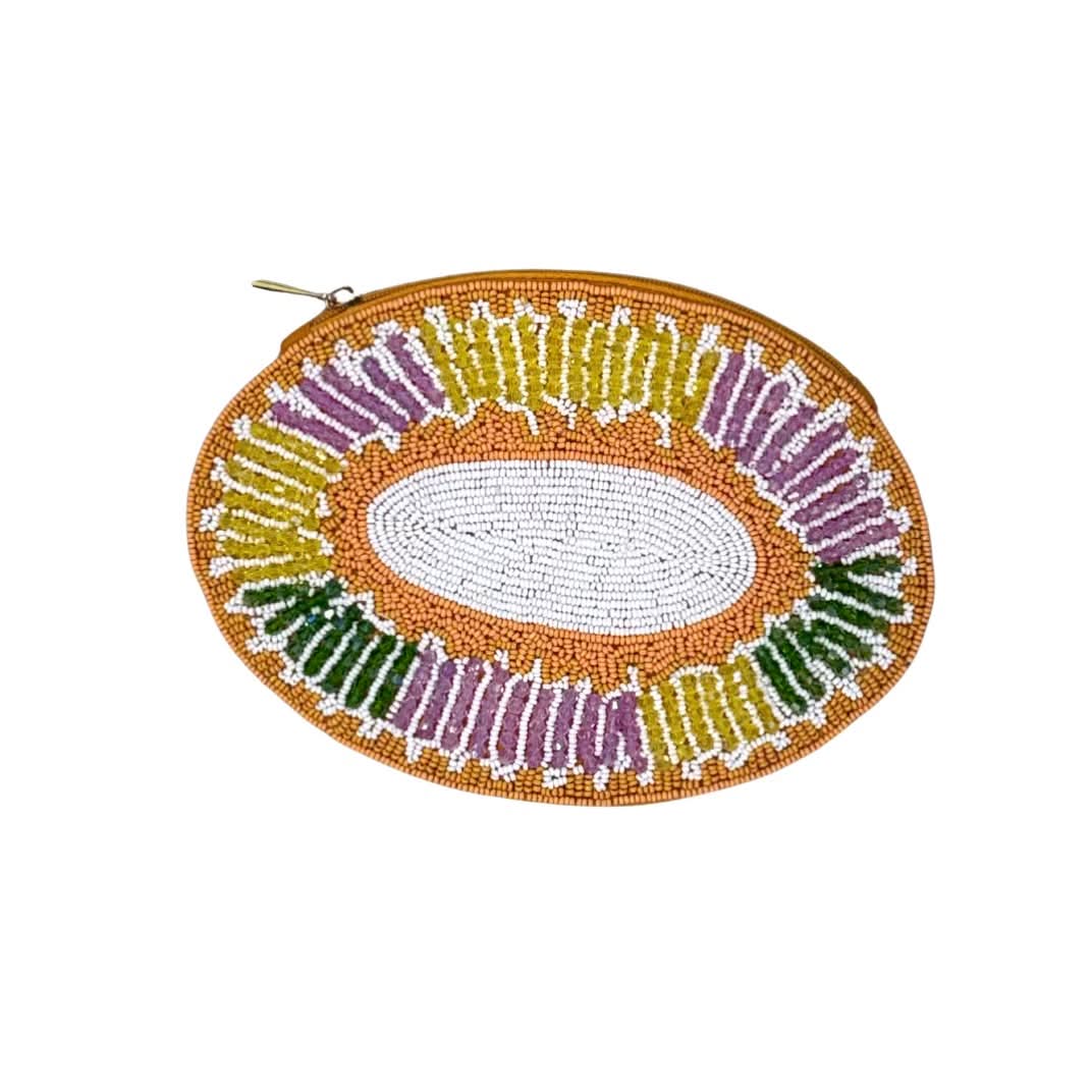 King Cake Beaded Pouch