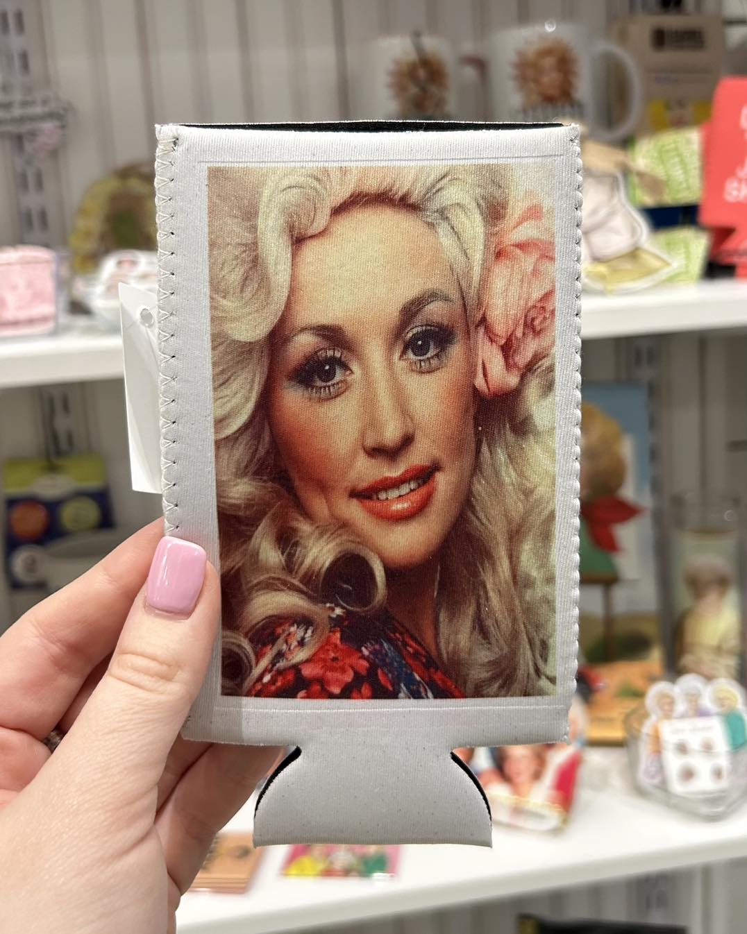 Dolly Parton Slim Can Coozie
