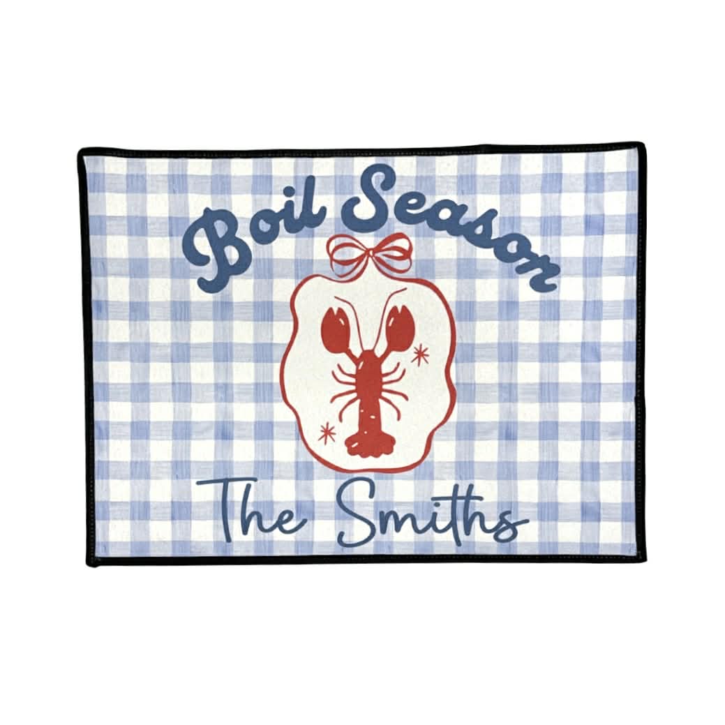 Custom Plaid Boil Door Mat