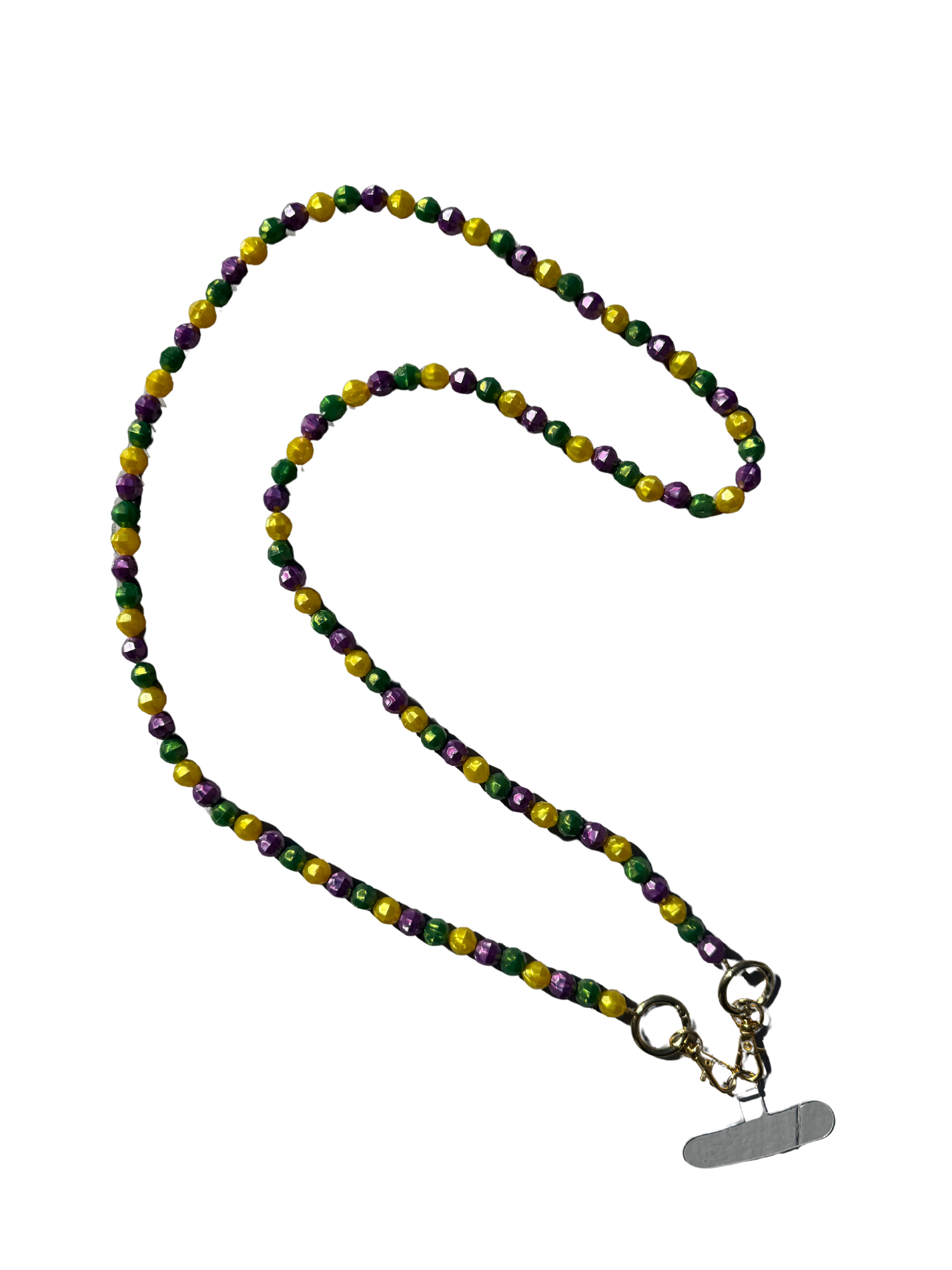 Mardi Gras Bead Phone Strap Fleurty Girl Mardi Gras Bead Phone Strap Fleurty Girl