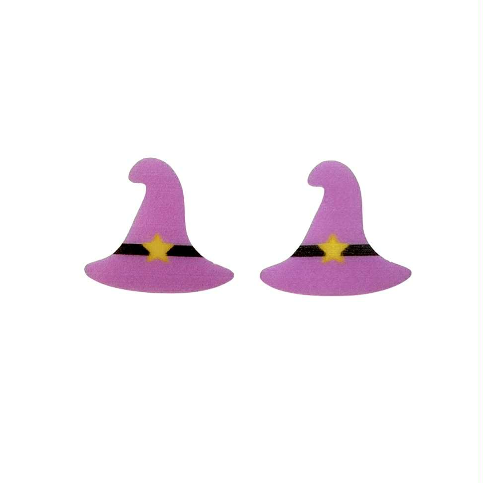 Witch Hat Stud Earrings, Pink