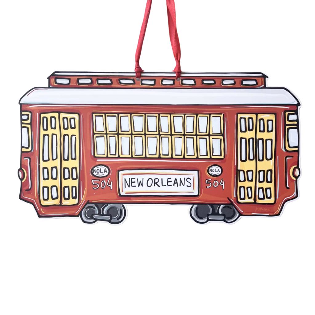 Red Streetcar Door Hanger