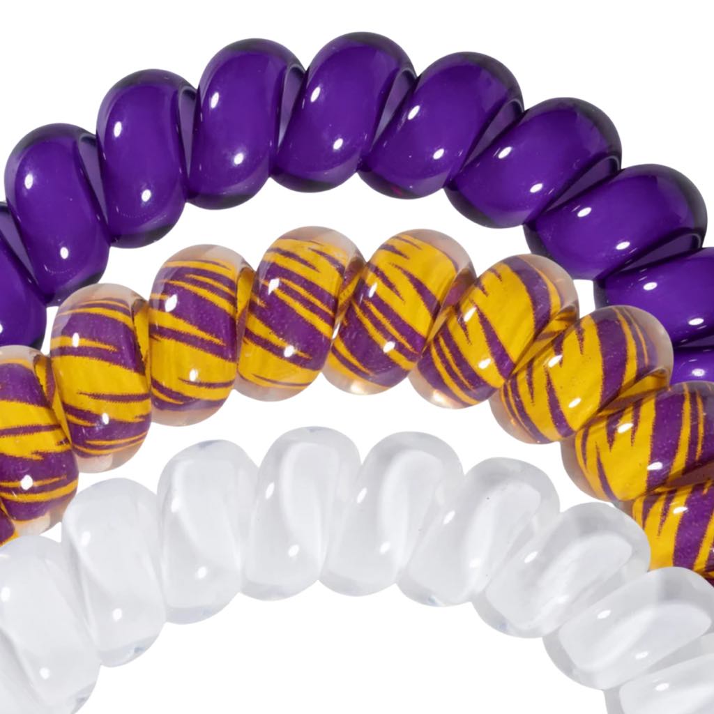 Teleties 3pk, Purple & Gold