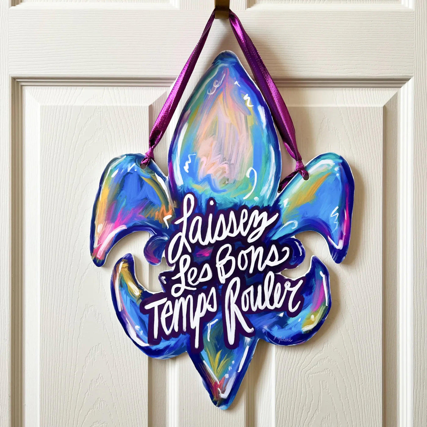 Laissez Fleur de Lis Door Hanger