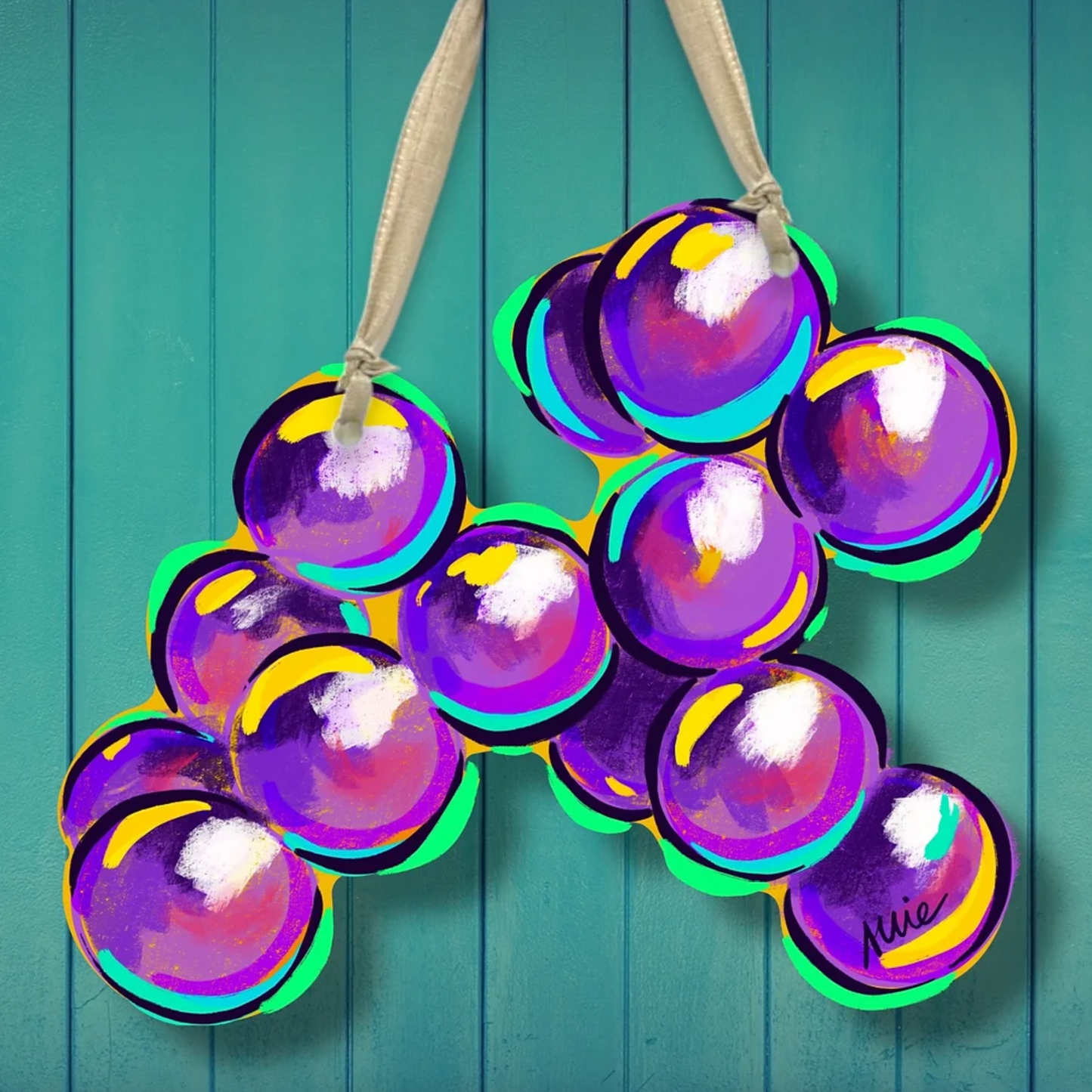 Purple Bead Dog Door Hanger