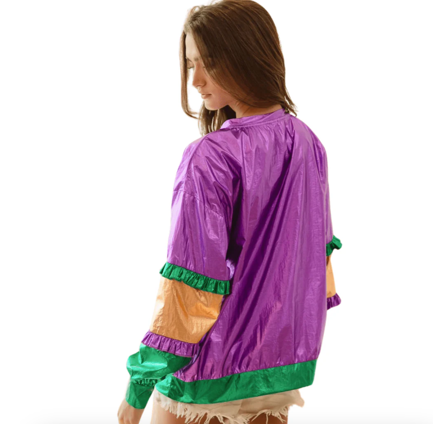 Mardi Gras Metallic Foil Top